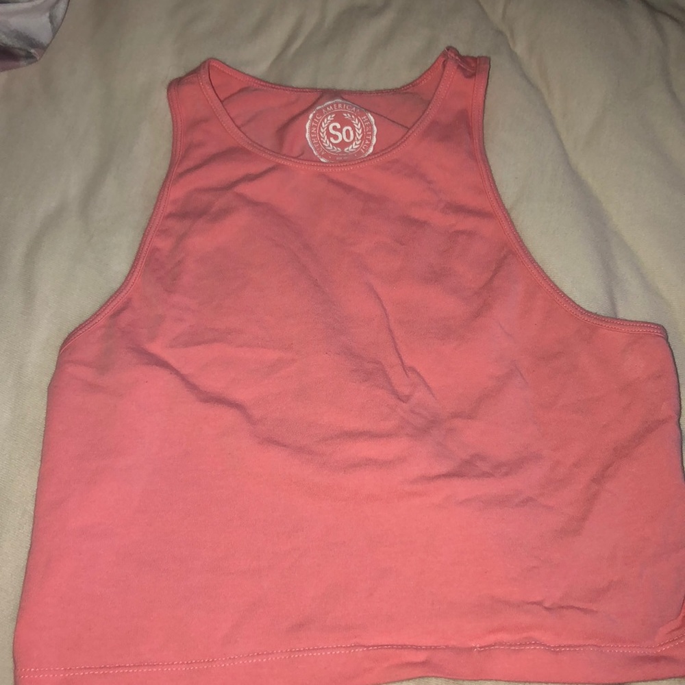 Peach colored crop top